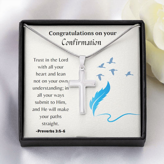 Confirmation Necklace, Christian Gift, Gift from Godparent, Gift from Parent, Gift Necklace, Baptism Gift, First Communion, Faith, Christening, Confirmation, Confirmation Gift for Her Catholic, Confirmation Gift for Him, Holy Confirmation