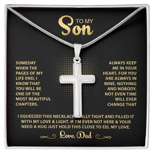 To My Son - Cross Necklace, Cross Pendant, Holy Confirmation, Gift from Parents, Confirmation Necklace, Gift for Him, Baptism Gift, First Communion, Faith, Christening, Confirmation, Cross Necklace