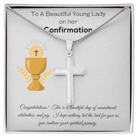 Young Lady Confirmation, Confirmation Gift for Girls, Gift from Godparent, Confirmation Gift for Girl from Parents, Confirmation Necklace, Holy Confirmation for Girls, Confirmation Gift for Girls Catholic, Confirmation Cross Necklace