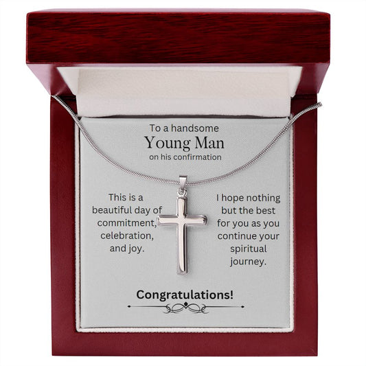 Confirmation Gift for Boys, Gift from Parents, Confirmation Necklace, Confirmation Gift from Godmother, Gift from Godparent, Confirmation Pendant, Holy Confirmation for Him, First Communion, Faith, Christening