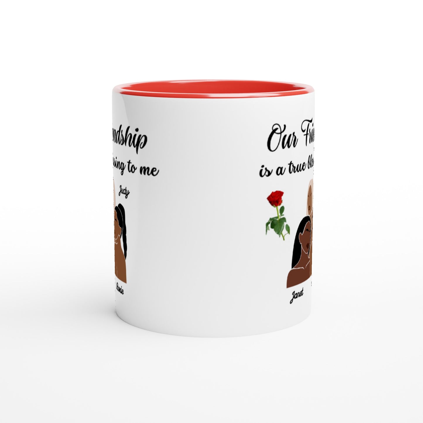 Personalized (Option) White 11oz Ceramic Mug with Color Inside