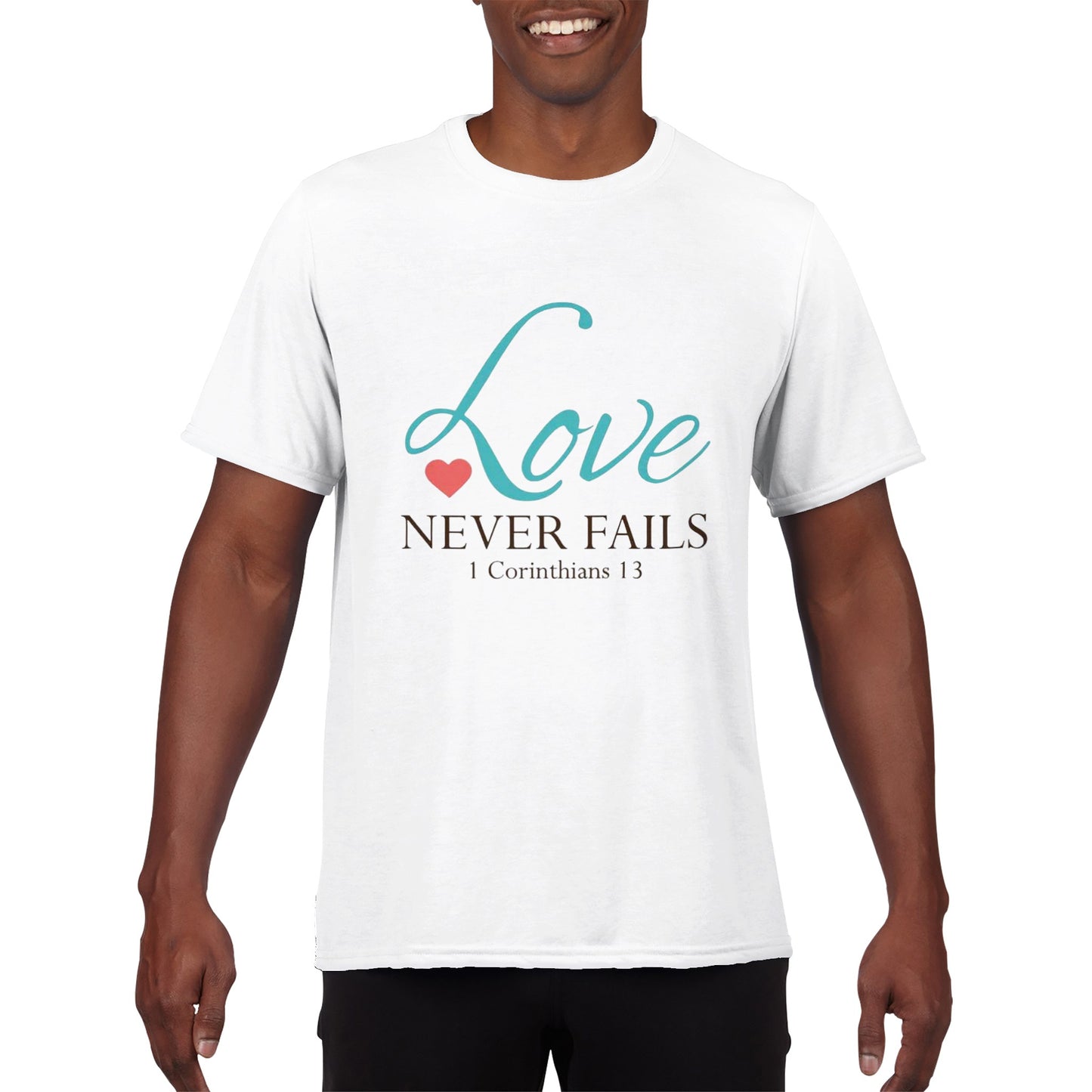 Lovd Never Fails Performance Unisex Crewneck T-shirt